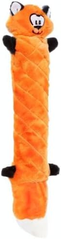 ZippyPaws Jigglerz Dog Squeaky Toys to Keep Them Busy, Pet Product - Fox | Funny Animal Plush for Small, Medium & Large Dogs, Cute Stuffed Puppy Toy, Gift for All Breeds, Interactive Squeaker