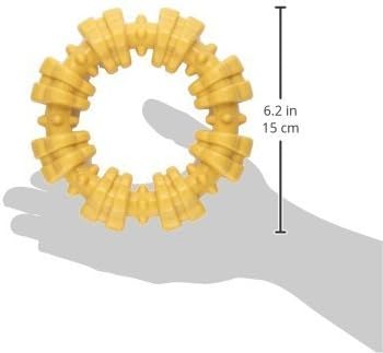 Nylabone Dura Chew Large Textured Ring Dog Chews, Chicken Flavor, Pack of 6