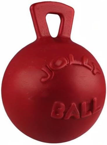 Jolly Pets Tug-n-Toss Dog Toy Ball with Handle, 10" XL, Red
