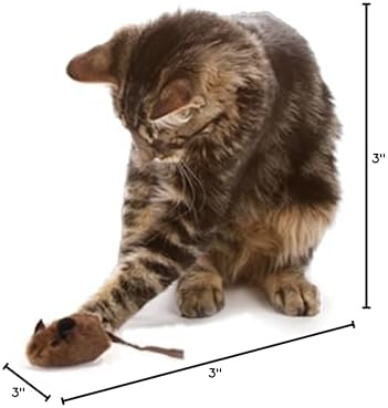 OurPets Play-N-Squeak Mouse Hunter Cat Toys with Catnip | Interactive Toy with Real Mouse Electronic Sound, for Indoor Cats
