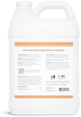 Veterinary Formula Clinical Care Antiseptic and Antifungal Medicated Shampoo for Dogs & Cats, 128 Fl Oz – Helps Alleviate Scaly, Greasy, red Skin – Paraben, Dye, Soap-Free (1 Pack)
