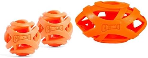 Chuckit! Air Fetch Dog Toy Bundle - Medium 2.5 Inch Ball (Pack of 2) & Football, for Dogs 20-60 lbs