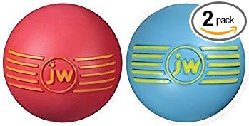 JW Isqueak Ball Rubber Dog Toy Size:Medium Pack of 2 Color:Color May Vary