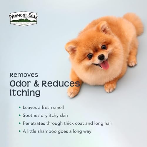 VERMONT SOAP Organic Pet Shampoo, Blueberry Natural Dog Shampoo, 64 oz