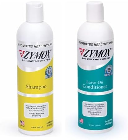 Zymox Veterinary Strength Enzymatic Shampoo Yellow Packs:Shampoo and Conditioner Set