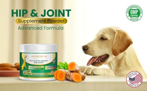 Infinite Pet Life Hip & Joint Supplement Powder for Dogs - Glucosamine, MSM, Chondroitin & Tumeric | Advanced Mobility Support for All Ages & Active Dogs - 12.7 oz
