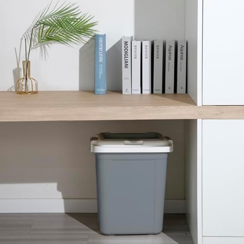 Airtight Pet Food Grey Storage Container, 23 Qt