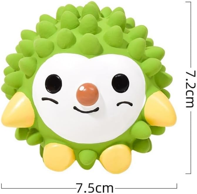 Cute Animal Squeaky Dog Toys, Soft Latex Rubber Chew Toys (Purple&Green) | 2-Pack Pet Play Toys for Small Dogs and Puppies