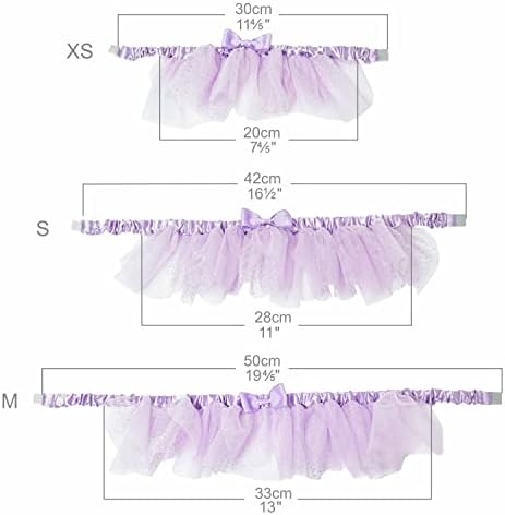 Blueberry Pet My Little Princess Adjustable Breakaway Dog Collar with Embroidered Mesh and Bowtie, Lavender, Medium