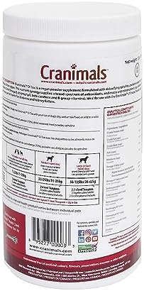 Cranimals D-Tox Daily Multivitamin for Dogs, Superfood Amino Acids, Antioxidants, DHA Fatty Acids, Vitamins E, B, D, Biotin, Minerals to Support Metabolic Function, Energy, Pet Wellness, Longevity