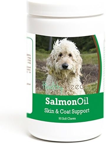Healthy Breeds Goldendoodle Salmon Oil Soft Chews 90 Count, Brown