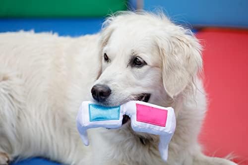 Petface Retro 3D Glasses Plush Dog Toy with Squeaker (Pack of 1) | Lightweight & Durable Plush, Fun 3D Design, for Fetch & Cuddle