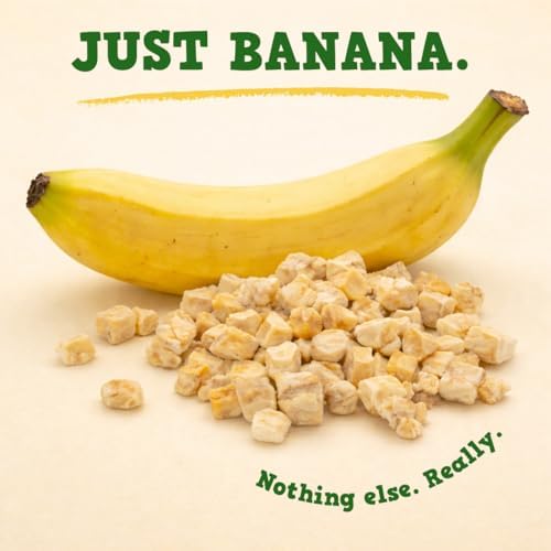 Jack&Pup Freeze-Dried Banana Treats for Dogs, Single Ingredient Dog Treats