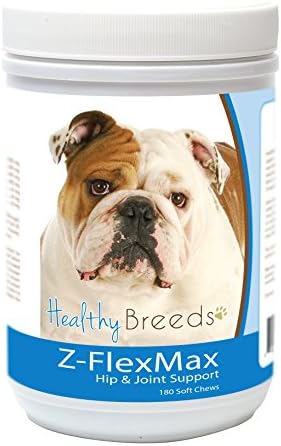 Healthy Breeds Bulldog Z-Flex Max Dog Hip and Joint Support 180 Count