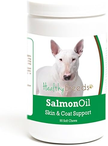 Healthy Breeds Bull Terrier Salmon Oil Soft Chews 90 Count, Brown