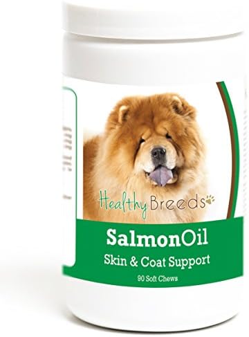 Healthy Breeds Chow Chow Salmon Oil Soft Chews 90 Count, Brown