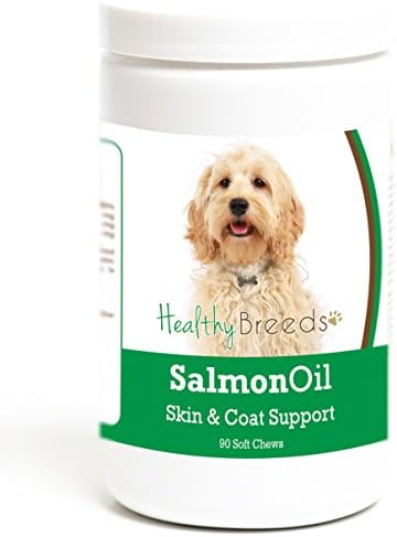 Healthy Breeds Cockapoo Salmon Oil Soft Chews 90 Count, Brown