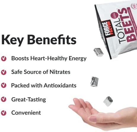 Force Factor Amazing Ashwa for Stress Relief + Better Turmeric Joint Support + Total Beets Heart-Healthy Energy Soft Chews (60 Chews Each)
