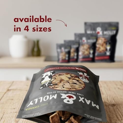 Max & Molly Freeze-Dried Beef Liver Dog Treats – 100% Natural Single Ingredient Training Treats for Dogs & Puppies, No Additives – 500 g (17.64 oz)