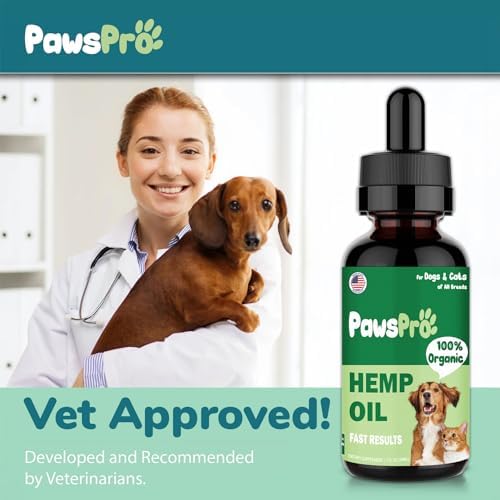 4-Pack Hеmp Oil for Dogs and Cats - Hip and Joint Support - Skin and Coat Health - with Omega 3, 6, 9 and Vitamins - Fast Results