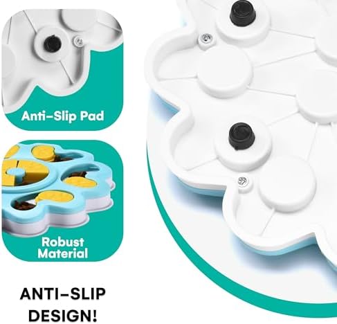Dog Treat Puzzle Toy - Interactive Treat Puzzle Games for Mind Training & Memory Stimulation - Challenging Pet's Slow Feeder - Smart Treat Feeder, Hide & Slide Entertainment Game for Puppy & Dogs