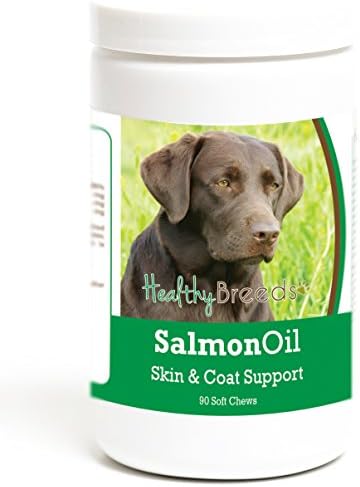 Healthy Breeds Labrador Retriever Salmon Oil Soft Chews 90 Count, Brown