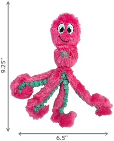 KONG Wubba Octopus Tug and Fetch Squeak Dog Toy Assorted Colors (Small)