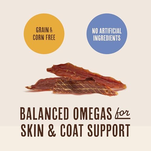 Waggin' Train Duck Jerky Dog Treats for Dogs with Sensitive Stomachs, Made with 100% Real Duck Breasts, Three All-Natural Ingredients, High Protein Dog Treat, Easily Digestible for Dogs, 36 oz. Pouch
