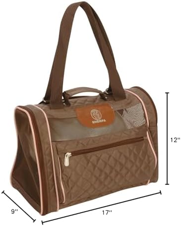 Sherpa Backpack Pet Carrier, Medium, Brown and Pink