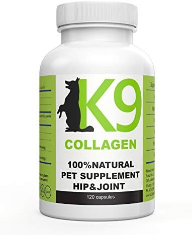 Salcoll K9 Collagen Hip & Joint Supplement for Dogs - Supports Healthy Joints Cartilage & Skin Vitamins for Dogs - Aids Muscle Regeneration Boosts Collagen Production for Better Overall Health