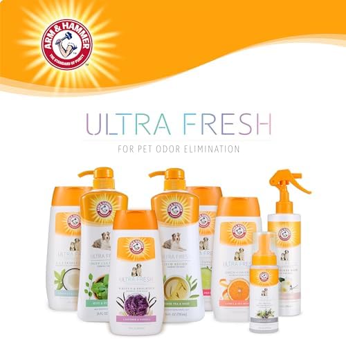 Arm & Hammer Ultra Fresh Charcoal Dog Shampoo, Rosemary, 24 Oz | Deep cleansing formula, baking soda deodorizing, eucalyptus mint scent, pump bottle, for daily grooming