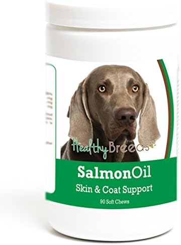 Healthy Breeds Weimaraner Salmon Oil Soft Chews 90 Count, Brown