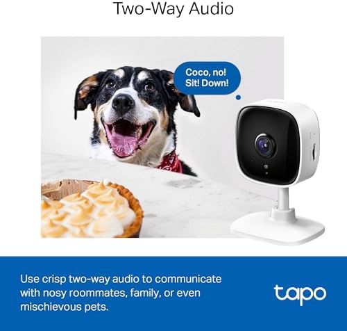 Tapo 1080P Indoor Security Camera, Baby Monitor, Dog Camera, C100(4-Pack)