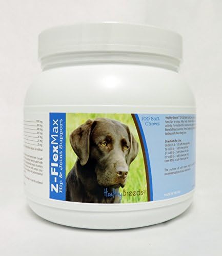 Healthy Breeds Labrador Retriever Z-Flex Max Hip & Joint Soft Chews 100 Count, Brown