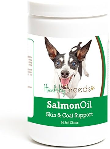 Healthy Breeds Rat Terrier Salmon Oil Soft Chews 90 Count, Brown
