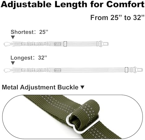 Dog Seat Belt for Car, Car Harness with Locking Aluminum Hook