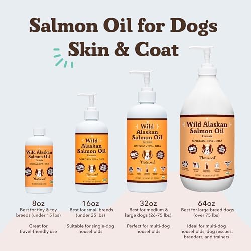 Natural Dog Company 32 oz. Bundle with Wild Alaskan Salmon Oil and Liquid Glucosamine for Dogs, Fish Oil Supplement, Joint and Hip Support