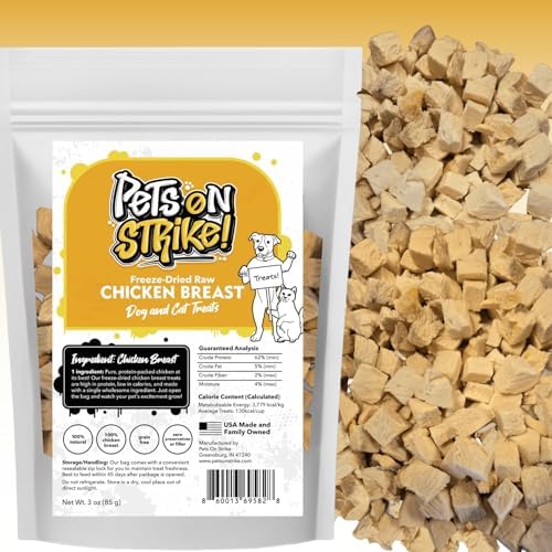 Freeze Dried Chicken Breast Dog & Cat Natural Treats, 3oz