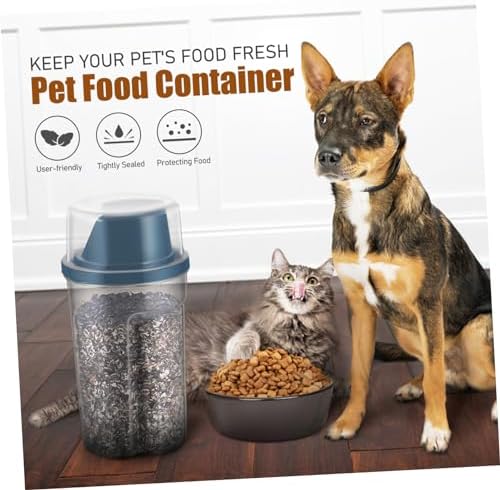 BESPORTBLE 4pcs Cat Food Storage Airtight Pet Food Bins Wide Mouth Container for Easy Refill Preserve Freshness