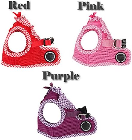 Puppia Vivien Vest Dog Harness Step-in All Season Mesh Cute No Pull No Choke Walking Training for Small Dog, Purple, Medium