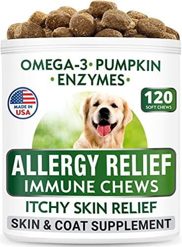 Hemp Oil Treats + Glucosamine + Allergy Relief Bundle - Hip & Joint Supplement + Anti-Itch & Hot Spots - Chondroitin, MSM + Omega 3 + Pumpkin + Enzymes - Immune Support - Made in USA - 240 Chews