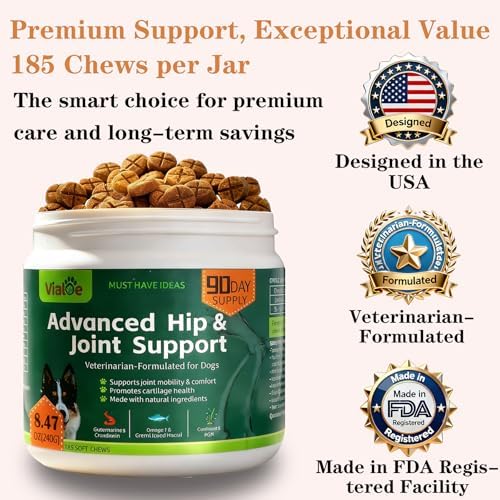 Advanced Dog Hip & Joint Chews for All Breeds, 185 Ct,90day Supply