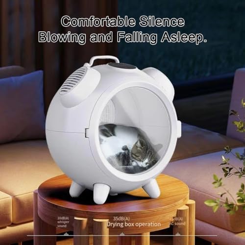 Smart Pet Dryer Box with Circulating Air, 62L Large Capacity and Low Noise Design - Ideal for Grooming Small to Medium Dogs and Cats