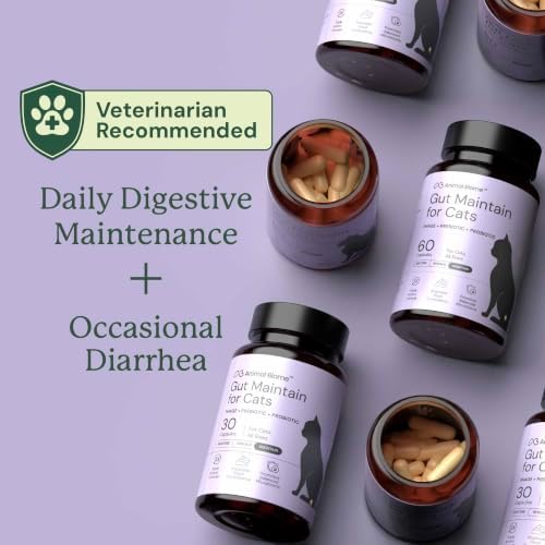 Animal Biome Cat Pre and Probiotic, S Boulardii, Gut Maintain, 30 Capsules