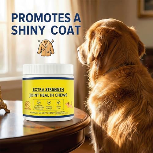 Extra Strength Joint Health Chews, Joint Health Chews, with Natural Eggshell Membrane,Comprehensive Joint Care, 60 Soft Chews (1pcs)