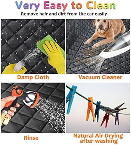 URPOWER 6-in-1 Dog Car Seat Cover - Waterproof Hammock, Mesh Window