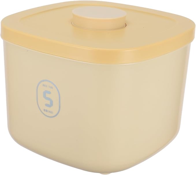 Ciieeo Pet Food Storage Container Airtight Dog Food Holder Small Yellow Vacuum-sealed Snack Bin, Small, Yellow