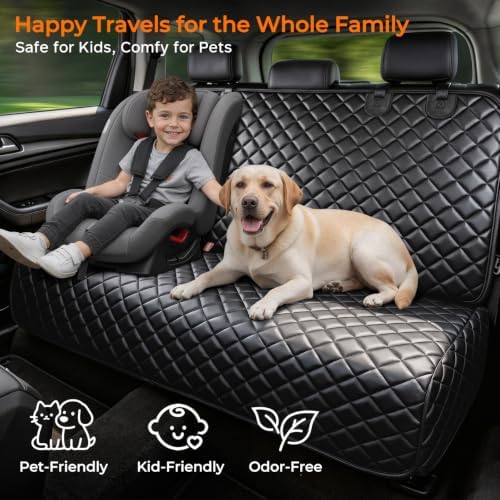 URPOWER Dog Car Seat Cover - Waterproof PU Leather