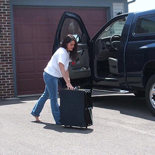 Pet Loader® XL 18" Platform, ABS Plastic Made in The USA -4-Step with Wheels. Safely Carries The Very Large Breeds USA Carpet Folding Dog Stairs for 250 Pound Dogs. Wider and More Stable