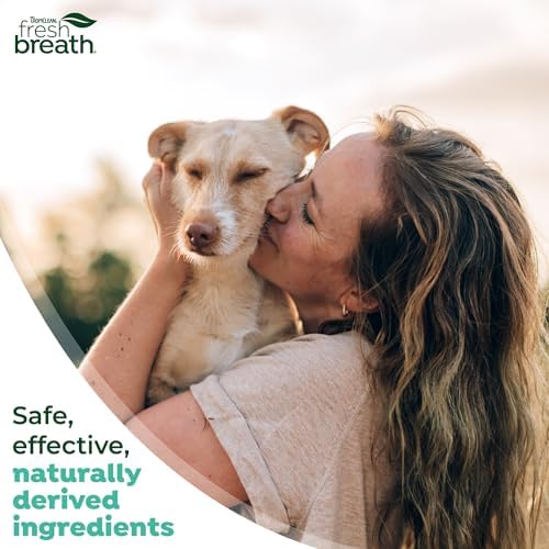 TropiClean Fresh Breath Dog Toothpaste, Peanut Butter & Honey, 2oz | Freshens Breath & Cleans Teeth | Peanut Butter & Honey Flavor | 2oz